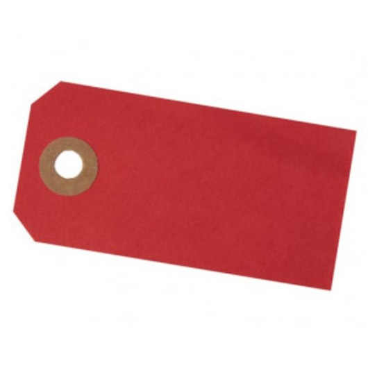 Paper Line Manillamärken Röd 4x8cm - 10 st.