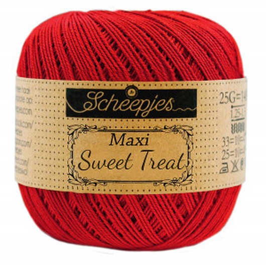 Scheepjes Maxi Sweet Treat Garn Unicolor 722 Red