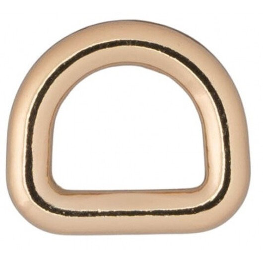 Infinity Hearts D-Ring Mässing Ljus Guld 10x10mm - 5 st
