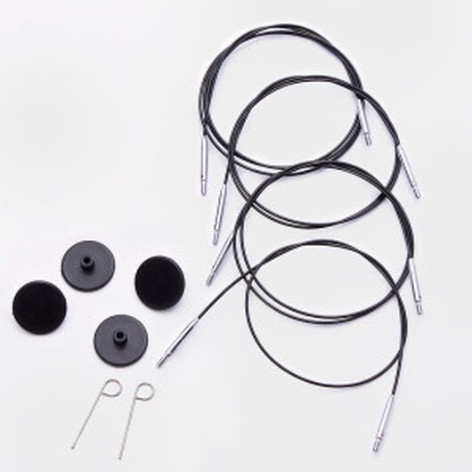KnitPro Wire / Kabel till Ändstickor 30 cm (blir 50 cm inkl. stickor)