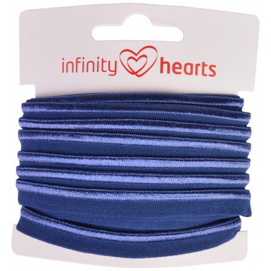 Infinity Hearts Passpoalband Stretch 10mm 370 Marinblå - 5m