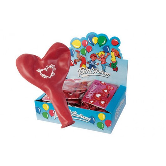 Bini Balloons Ballonger Hjärta Röd Ø26cm - 6 st