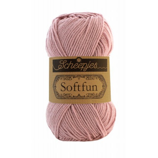 Scheepjes Softfun Garn Unicolor 2618 Dov Rosa