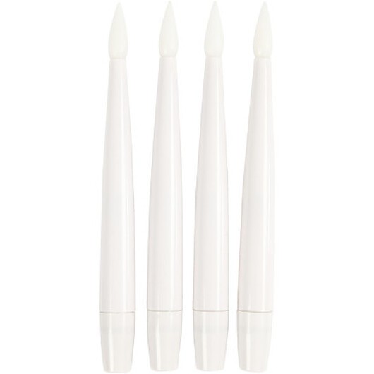 LED-julgransbelysning, H: 15,5 cm, diam. 14 mm, 4 st / 1 frp.