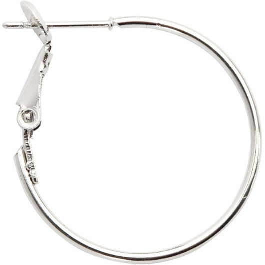 Ãrhängen, Dia. 25 mm, försilvrad, 8 st./ 1 förp.