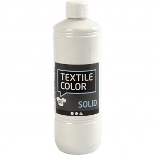 Textile Solid textilfärg, 500 ml, däck vit