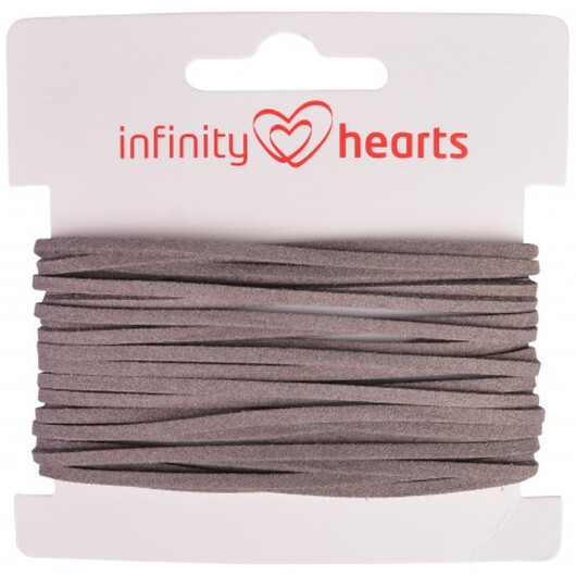 Infinity Hearts Snöre Alcantara 2mm 03 Grå - 5m