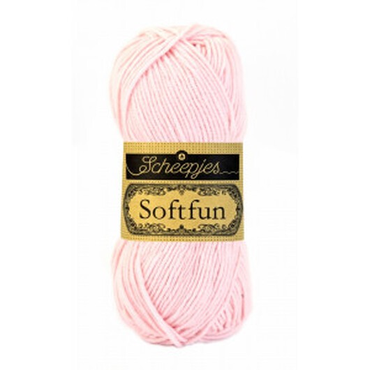 Scheepjes Softfun Garn Unicolor 2513 Ljus Rosa