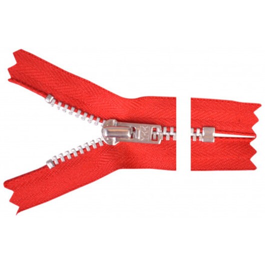 YKK Dragkedja/Blixtlås Aluminium 8cm 4mm Röd