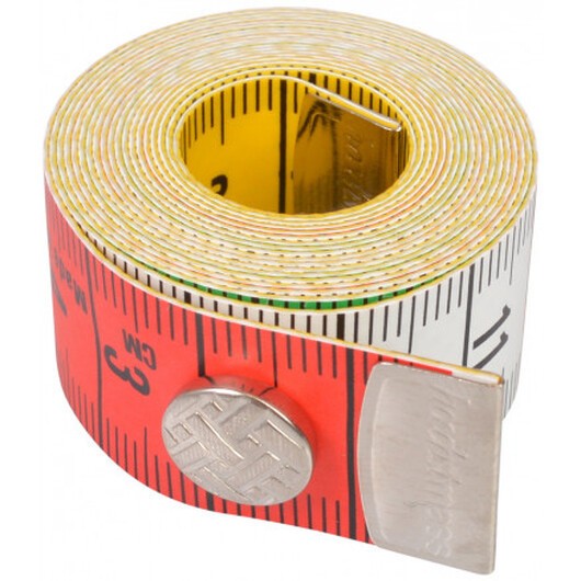 Måttband med Tryckknappslås Ass. färger 150cm - 1 st.