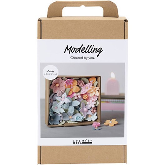 DIY Kit Modellering, Blommor, pastellfärger, 1 frp.