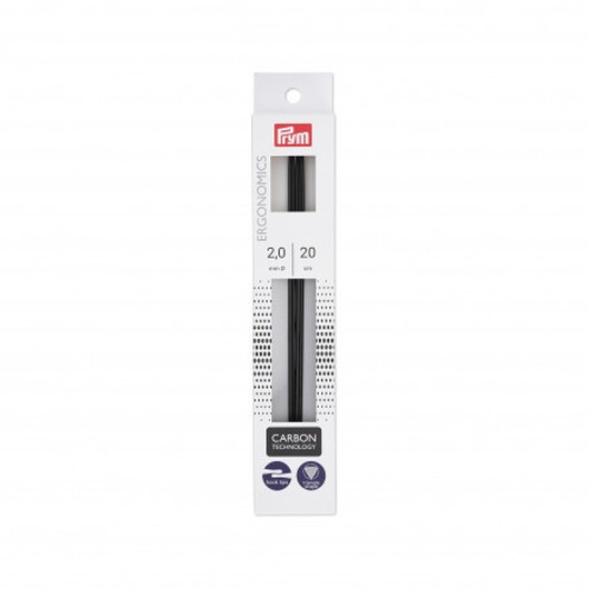 Prym Ergonomics Strumpstickor Carbon 20cm 2,00mm