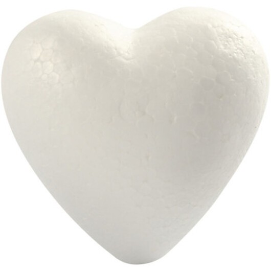 Hjärtan, H: 8 cm, D: 4,5 cm, B: 8 cm, vit, 5 st./ 1 förp.