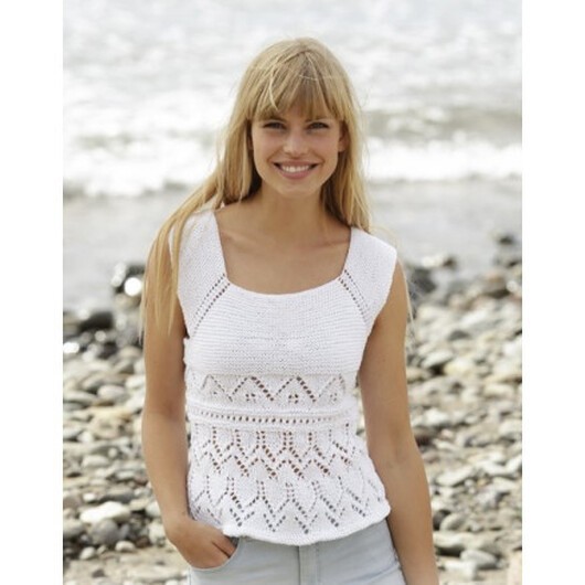 Aura by DROPS Design - Topp Stick-mönster strl. S - XXXL