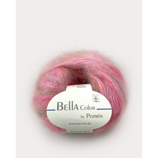 Permin Bella Color Garn 77 Rosa/Rosa/Grön