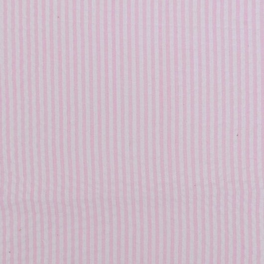 Seersucker m/ränder 145 cm 11 Rosa - 50cm