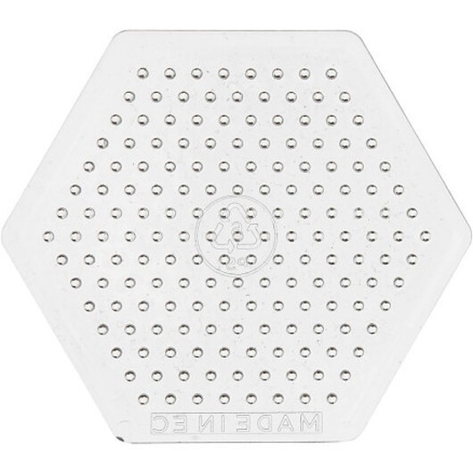 Pärlplattor, stl. 7 cm, medium, klar, 1 st.