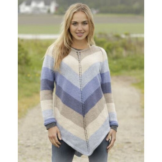 Ocean Stripes by DROPS Design - Tunika Stick-mönster strl. S - XXXL - Medium