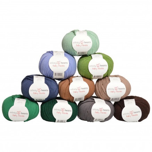 Infinity Hearts Baby Merino Garnpaket 04 Skogens färger - 10 st