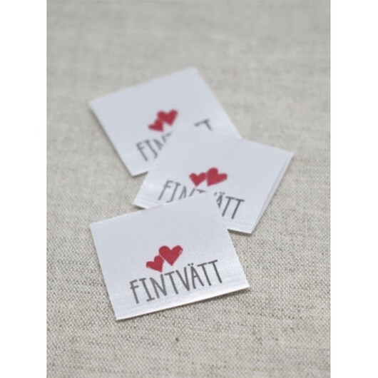 Label Svensk Fintvätt Handmade Vit - 5 st.