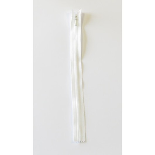YKK Osynlig Dragkedja/Blixtlås Fast Vit 4mm - 50cm