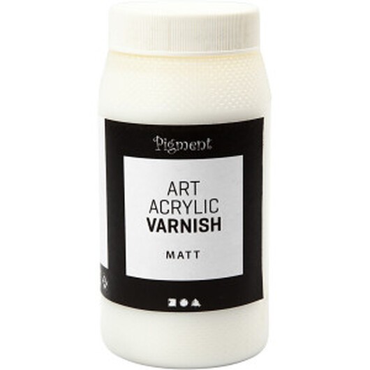 Art Acrylic Slutfernissa, matt transparenta, vit, 500ml/ 1 burk