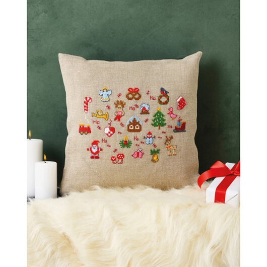 Permin Broderikit Ho, ho, ho 40x40cm