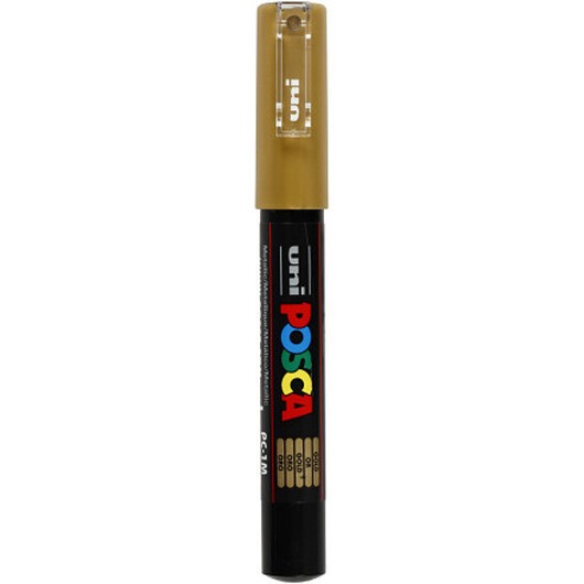 Posca Marker , nr. PC-1M, spets 0,7 mm, extra fine, guld, 1 st.