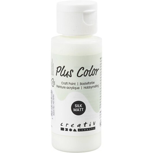Plus Color Hobbyfärg, råvit, 60 ml/ 1 flaska