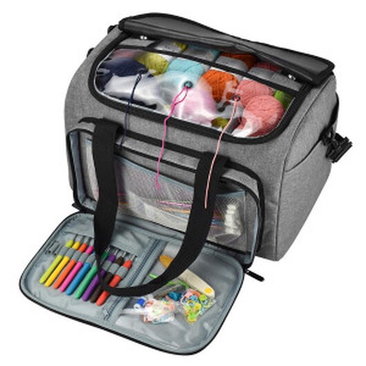 Infinity Hearts Garnväska Stor Grå 38x25x26cm