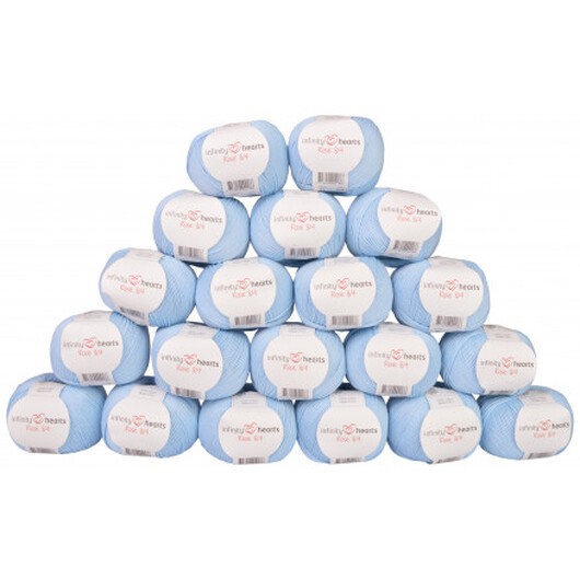 Infinity Hearts Rose 8/4 Garnpaket Unicolor 81 Ljusblå - 20 st