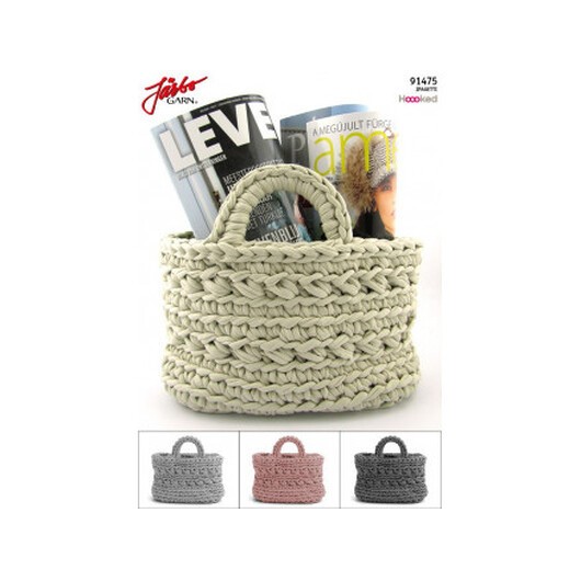 Hoooked Revisto Tidningskorg - Korg Virk-mönster 28x18 cm