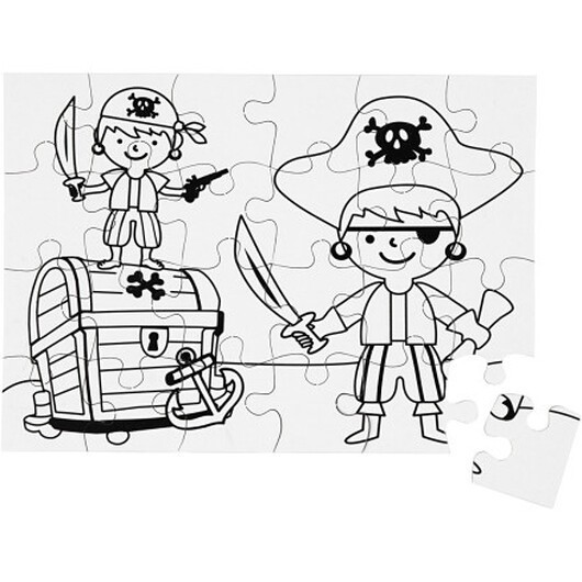 Pussel, storlek 15x21 cm, vit, Alternativt innehåll antal 16x24 bitar, 16 st / 1 pk.