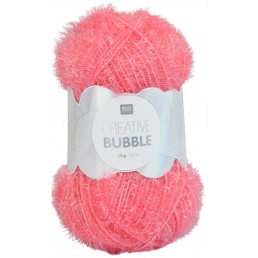 Rico Creative Bubble Garn Unicolor 004 Mörkrosa