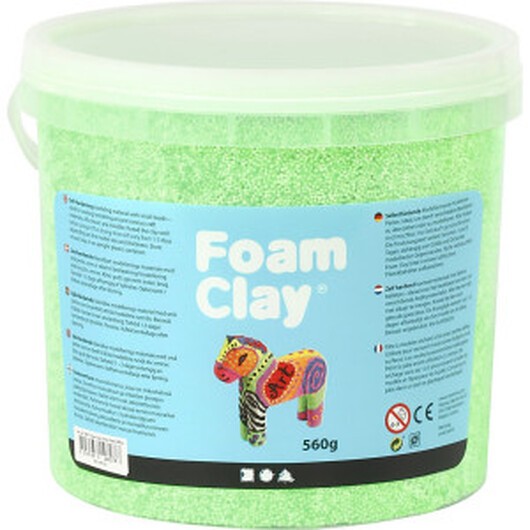 Foam ClayÂ® , neongrön, 560g/ 1 hink