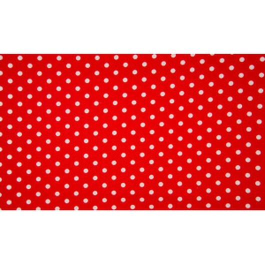 Minimals Bomullspoplin Tyg Print 515 Big Dot Red 145cm - 50cm