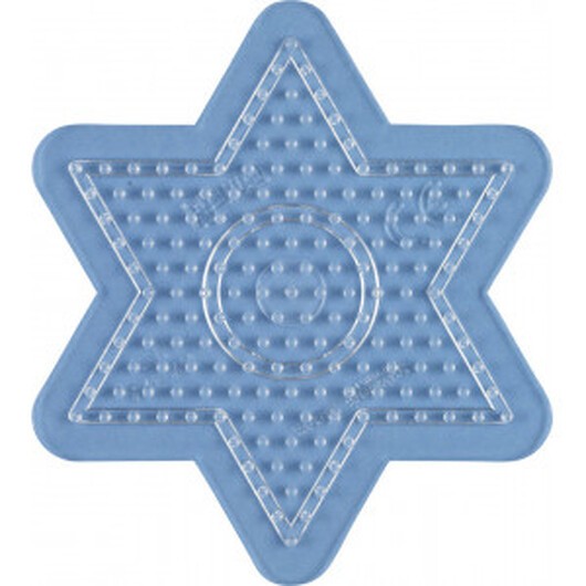 Hama Midi Pärlplatta Stjärna Liten Transparent 10x9 cm - 1 st.