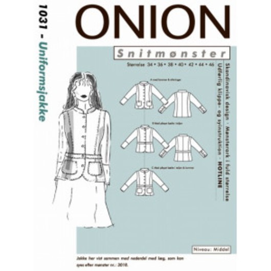 ONION Snittmönster 1031 Uniformsjacka Str. 34-46