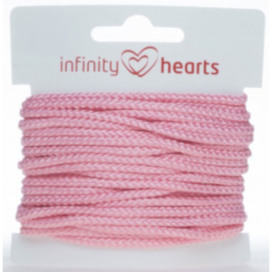 Infinity Hearts Anoraksnöre Polyester 3mm 04 Rosa - 5m