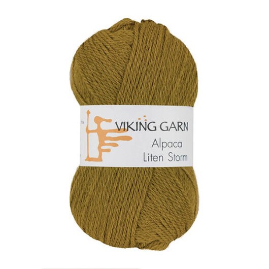 Viking Garn Alpaca Liten Storm 735 Gul Grön
