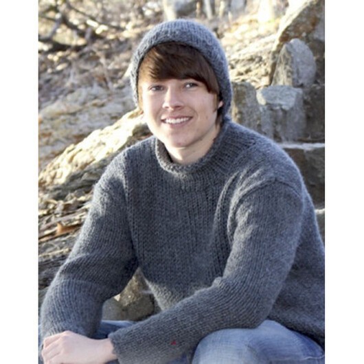 Rover by DROPS Design - Sweater, Mössa och Halsduk Stick-mönster strl. S/M - XXL