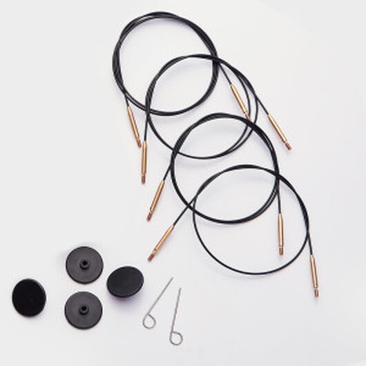 KnitPro Wire / Kabel (Swivel) till Ändstickor 35 cm (blir 60 cm inkl.