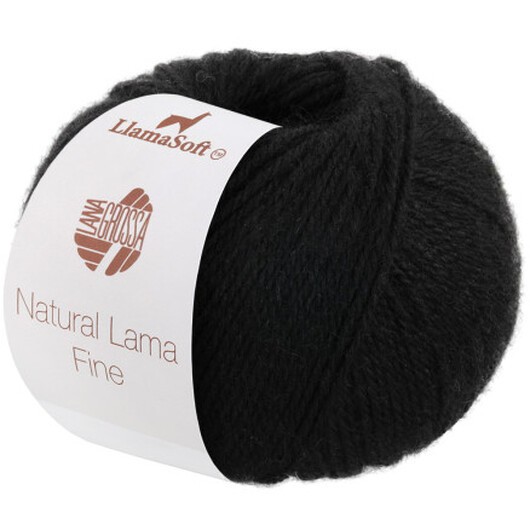 Lana Grossa Natural Lama Fine Garn 108 Svart