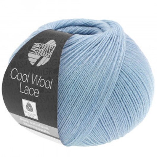 Lana Grossa Cool Wool Lace Garn 34 Pastellblå