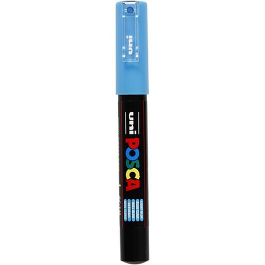 Posca Marker , nr. PC-1M, spets 0,7 mm, extra fine, ljusblå, 1 st.