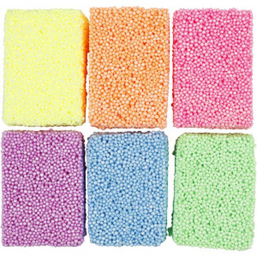 Soft Foam, neonfärger, 10 g/ 6 förp.