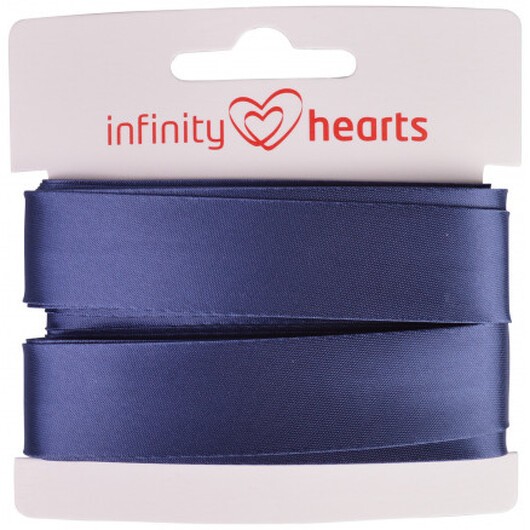 Infinity Hearts Kantband/Snedslå Viskos Satin 40/20mm 1402 Jeansblå - 5m