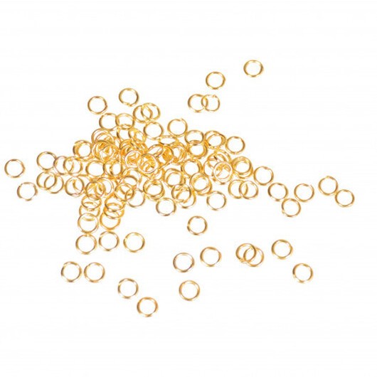 Infinity Hearts Splitring Järn Guld 5x0,7mm - 100 st