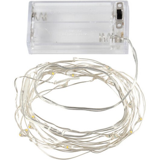 LED ljusslinga, L: 3,15 M, silver, 1 st.