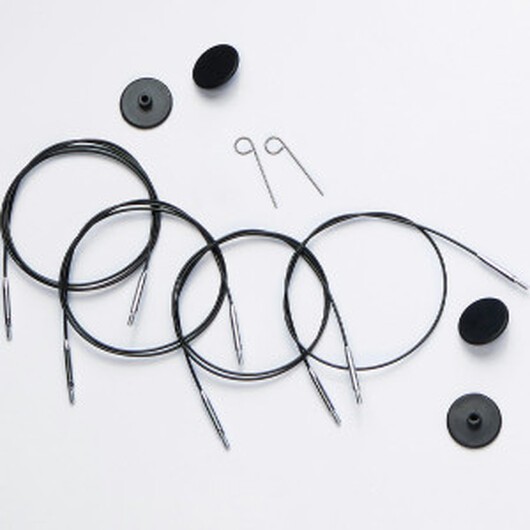 KnitPro Wire / Kabel (Swivel) till Ändstickor 30 cm (blir 50 cm inkl.